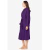 Dreams & Co. Plus Size Short Terry Robe(Rich Violet)