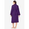 Dreams & Co. Plus Size Short Terry Robe(Rich Violet)