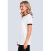 Woman Within Plus Size Contrast Tee 2-Pack(White Black)