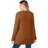 Woman Within Plus Size Ultra Soft Waffle Thermal Sweatshirt(Antique Copper)