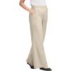 Woman Within Women’s Plus Size Petite Wide-Leg Pull-On Denim Jeans(Natural Khaki)