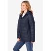 Woman Within Plus Size Packable Puffer Jacket(Grenadine Ombre)