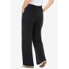 Woman Within Plus Size Petite 7-Day Knit Wide-Leg Pull-On Pants(Black)