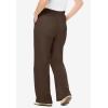 Woman Within Plus Size Petite 7-Day Knit Wide-Leg Pull-On Pants(Chocolate)