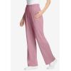 Woman Within Plus Size Petite 7-Day Knit Wide-Leg Pull-On Pants(Dusty Pink)