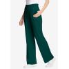 Woman Within Plus Size Petite 7-Day Knit Wide-Leg Pull-On Pants(Emerald Green)
