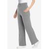 Woman Within Plus Size Petite 7-Day Knit Wide-Leg Pull-On Pants(Medium Heather Grey)