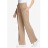 Woman Within Plus Size Petite 7-Day Knit Wide-Leg Pull-On Pants(New Khaki)