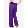 Woman Within Plus Size Petite 7-Day Knit Wide-Leg Pull-On Pants(Radiant Purple)