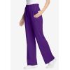 Woman Within Plus Size Petite 7-Day Knit Wide-Leg Pull-On Pants(Radiant Purple)