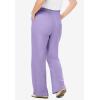 Woman Within Plus Size Petite 7-Day Knit Wide-Leg Pull-On Pants(Soft Iris)