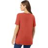Woman Within Plus Size Perfect Short-Sleeve Crewneck Tee (Petite Available)(Burnt Red)