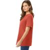 Woman Within Plus Size Perfect Short-Sleeve Crewneck Tee (Petite Available)(Burnt Red)