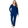 Dreams & Co. Plus Size Petite 2-Piece Lounge Set(Evening Blue)