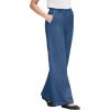 Woman Within Women’s Plus Size Petite Wide-Leg Pull-On Denim Jeans(Medium Stonewash)