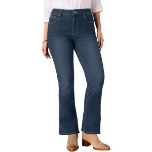 Woman Within Plus Size Stretch Bootcut Clean Jeans(Indigo)