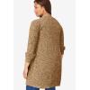 Woman Within Plus Size Button-Front Shaker Cardigan Sweater(Soft Camel Ivory Marled)
