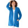 Woman Within Plus Size Button-Front Shaker Cardigan Sweater(Vivid Red)