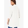 Woman Within Plus Size Button-Front Shaker Cardigan Sweater(White)