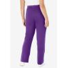 Woman Within Plus Size Tall Sport Knit Straight-Leg Pull-On Pants(Purple Orchid)