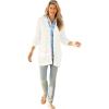 Woman Within Plus Size Button-Front Shaker Cardigan Sweater(White)