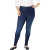 Woman Within Plus Size Tall Pull-On Elastic-Waist Stretch Fineline Denim Jeans(Stonewash Sanded)