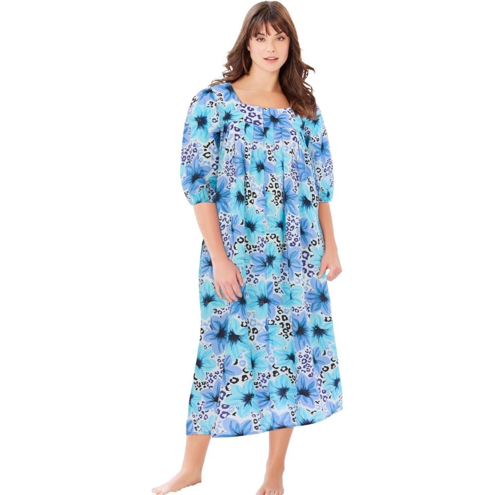 imageOnly Necessities Plus Size Print LoungerDusty Indigo Hibiscus