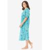 Dreams & Co. Plus Size Long Tagless Sleepshirt(Aqua Mint Dragonfly)