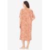 Dreams & Co. Plus Size Long Tagless Sleepshirt(Honey Peach Floral)