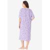 Dreams & Co. Plus Size Long Tagless Sleepshirt(Soft Iris Hearts)