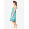 Dreams & Co. Plus Size Sleeveless Knit Chemise Sleepshirt(Aqua Mint Dragonfly)