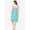 Dreams & Co. Plus Size Sleeveless Knit Chemise Sleepshirt(Aqua Mint Dragonfly)