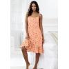 Dreams & Co. Plus Size Sleeveless Knit Chemise Sleepshirt(Honey Peach Floral)