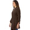 Woman Within Plus Size Open Front Pointelle Cardigan Sweater(Chocolate)