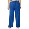 ellos Plus Size Linen-Blend Drawstring Pants(Dark Sapphire)