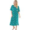 Dreams & Co. Plus Size Long Tagless Sleepshirt(Waterfall Confetti Heart)