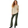 ellos Plus Size Knit Bootcut Pants with Pockets(Deep Olive)