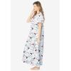 Dreams & Co. Plus Size Long Floral Print Cotton Gown(Classic Red Birds)