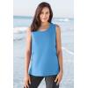 Woman Within Plus Size Perfect Scoopneck Tank (Petite Available)(Azure Blue)