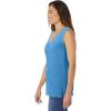 Woman Within Plus Size Perfect Sleeveless Shirred V-Neck Tunic(Azure Blue)