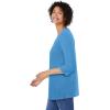Woman Within Plus Size Perfect Three-Quarter Sleeve V-Neck Tunic(Azure Blue)