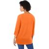 Woman Within Plus Size Perfect Three-Quarter Sleeve V-Neck Tunic(Orange Twist)
