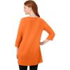 Woman Within Plus Size Perfect Three-Quarter-Sleeve Scoopneck Tunic(Orange Twist)
