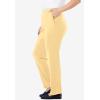 Woman Within Plus Size 7-Day Knit Straight Leg Pant Stretch Elastic Waist (Petite & Tall Available)(Banana)