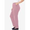 Woman Within Plus Size 7-Day Knit Straight Leg Pant Stretch Elastic Waist (Petite & Tall Available)(Dusty Pink)
