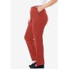 Woman Within Plus Size 7-Day Knit Straight Leg Pant Stretch Elastic Waist (Petite & Tall Available)(Red Ochre)