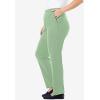 Woman Within Plus Size 7-Day Knit Straight Leg Pant Stretch Elastic Waist (Petite & Tall Available)(Sage)