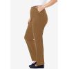 Woman Within Plus Size 7-Day Knit Straight Leg Pant Stretch Elastic Waist (Petite & Tall Available)(Toffee)