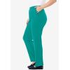 Woman Within Plus Size 7-Day Knit Straight Leg Pant Stretch Elastic Waist (Petite & Tall Available)(Waterfall)