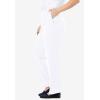 Woman Within Plus Size 7-Day Knit Straight Leg Pant Stretch Elastic Waist (Petite & Tall Available)(White)